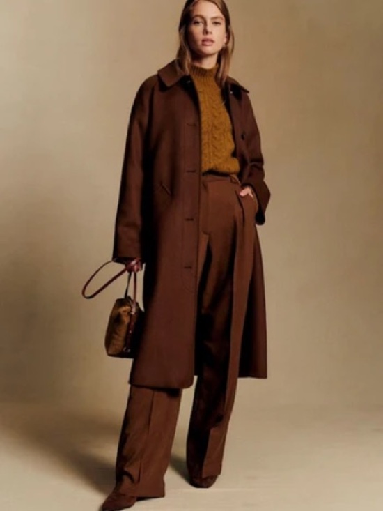Sezane Jackets & Blazers - NWT Sézane Clyde Wool Coat in Chocolate Size 4/36